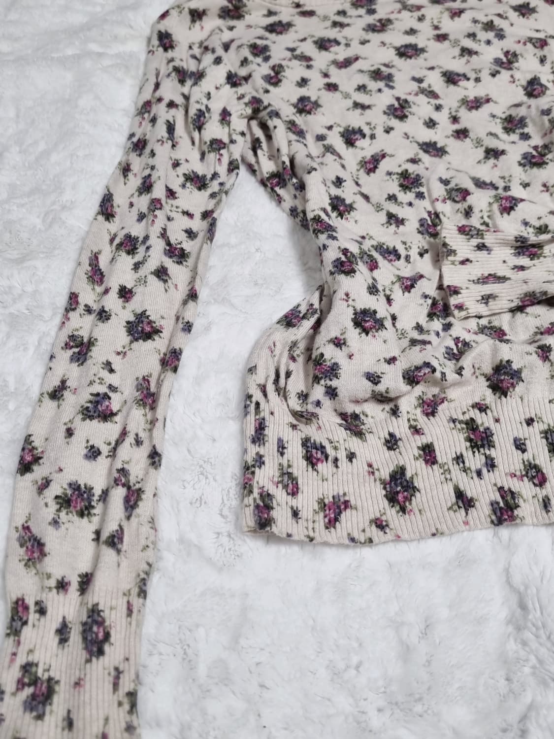 일본 빈티지 일브 플로럴 가디건 모리걸 상품이미지5