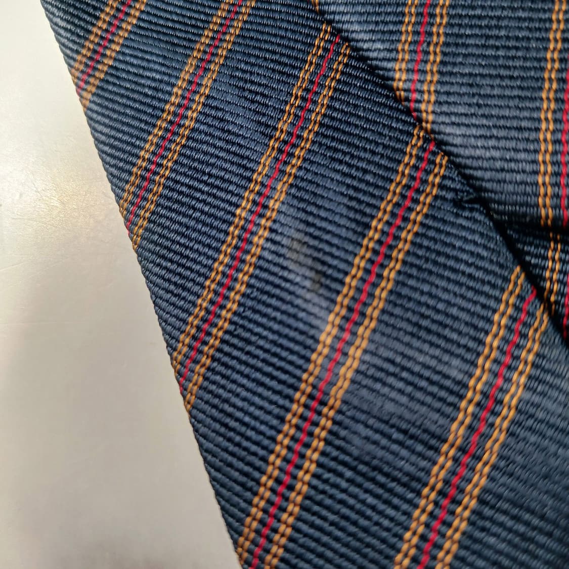 LANVIN 랑방 실크 네이비 스트라이프 넥타이 8cm A등급 E909
 상품이미지10