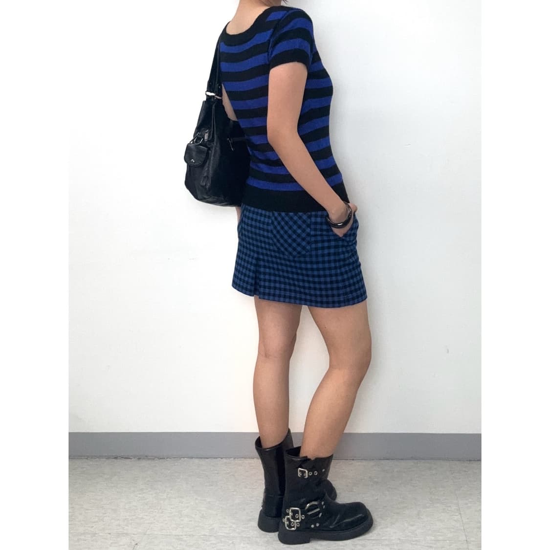 빈티지 펑크 스트라이프 티셔츠 상품이미지3