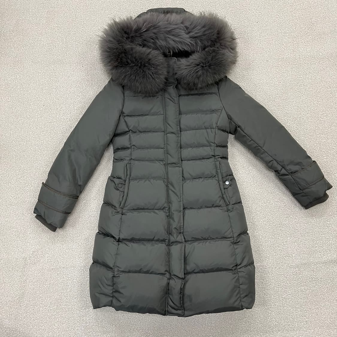 [90] 빈폴레이디스 그레이 후드퍼 구스다운 롱패딩 자켓 3956 상품이미지3