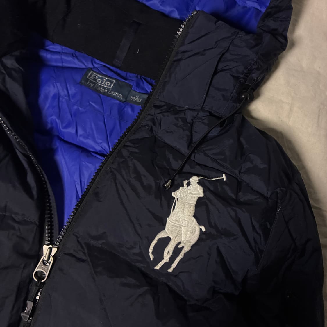 폴로 빅포니 네이비 푸퍼 패딩 자켓 M 상품이미지3