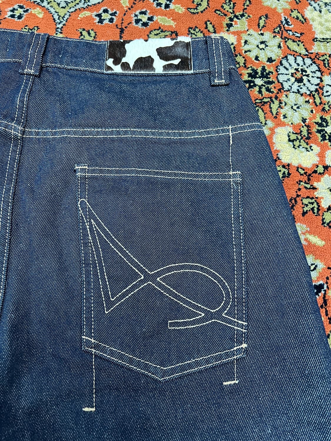 [L] 캐싱 생지 포인트 데님 팬츠 상품이미지2