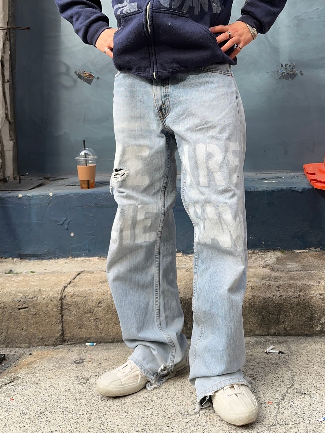 00‘s Levi’s 503 japan stencil work denim 상품이미지2