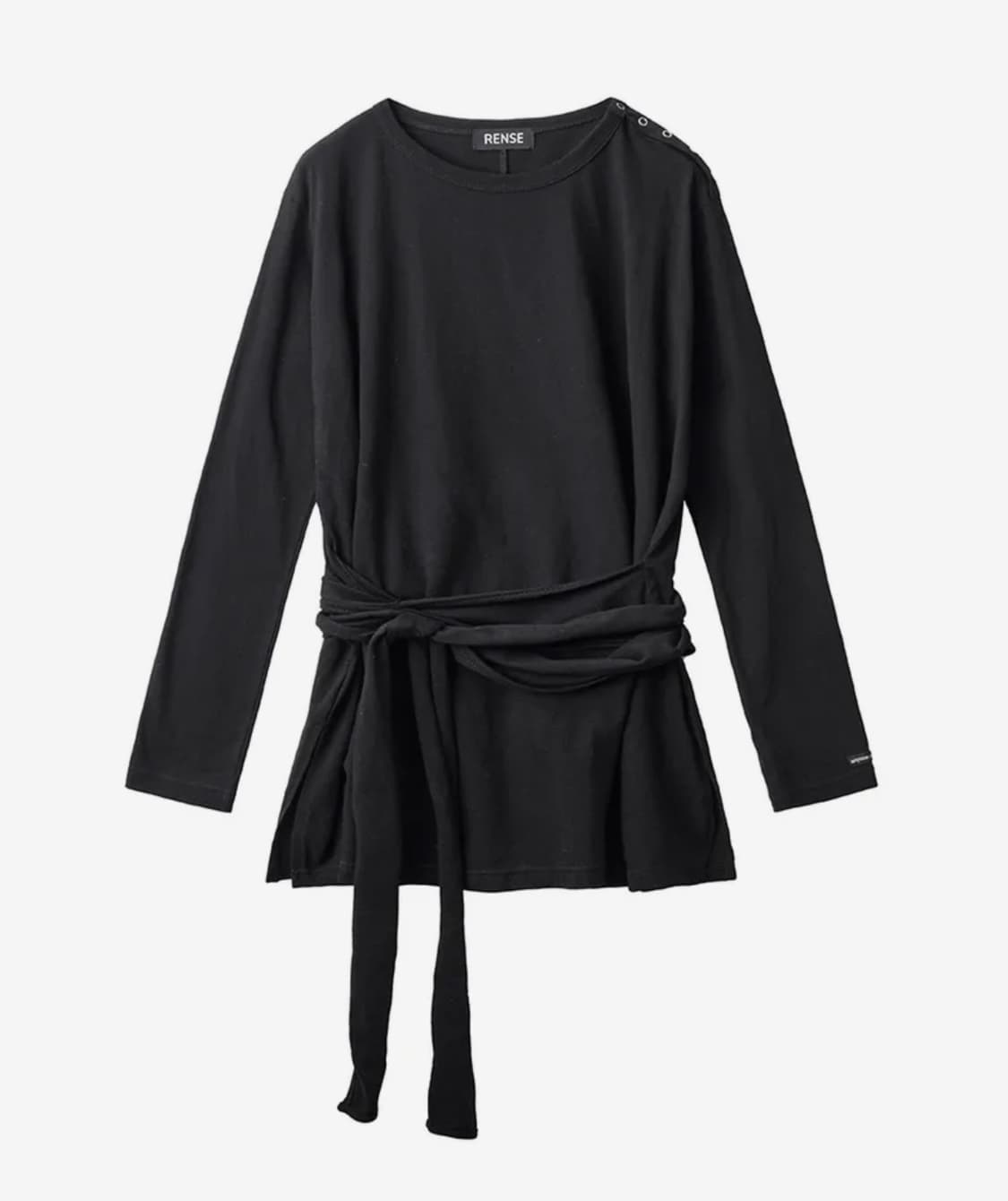 렌세 Wrap-Tie Long Sleeve Tee Black 상품이미지2