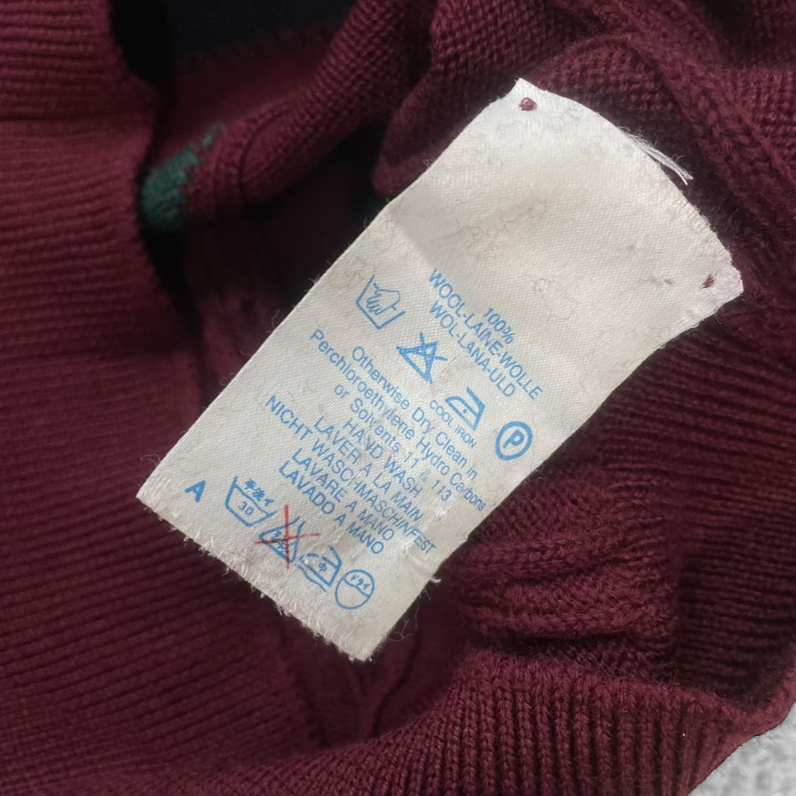 버버리 Burberry 아카이브 메리노 울 니트 버건디 상품이미지4