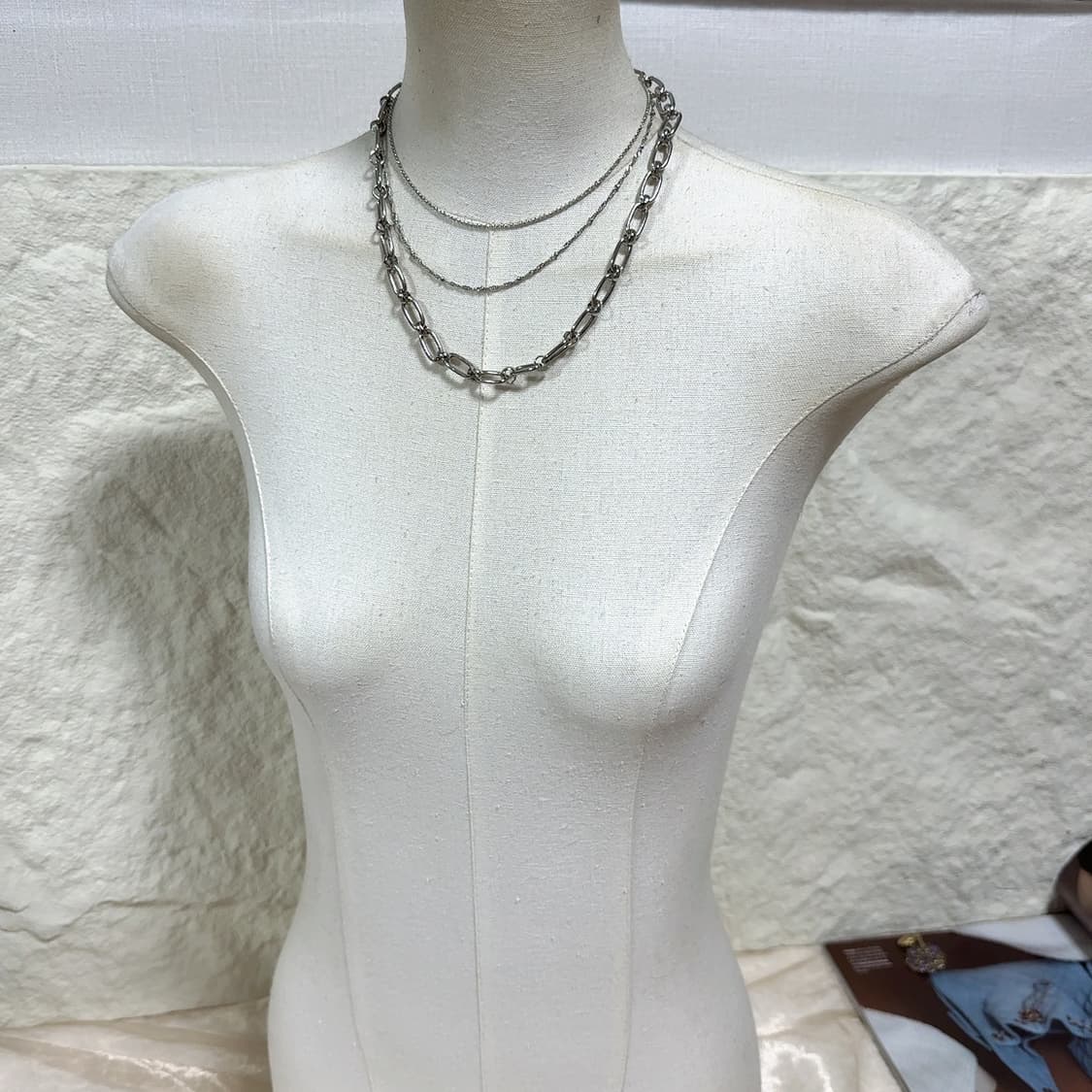 빈티지 레이어드 체인 목걸이 상품이미지1