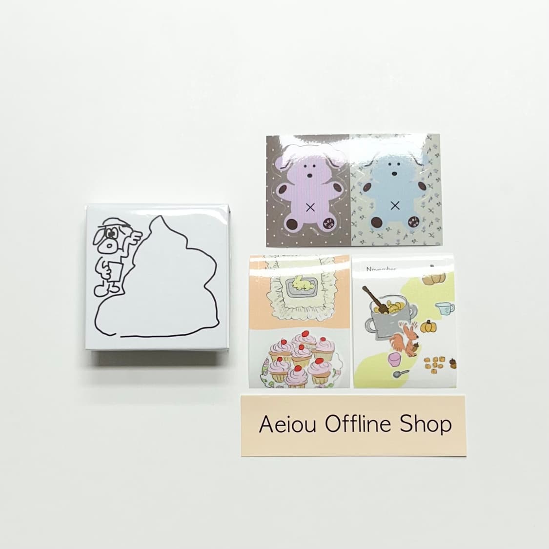 아에이오우 aeiou 딩딩 메모북 메모지 포스트잇, 스티커 일괄 세트 상품이미지1