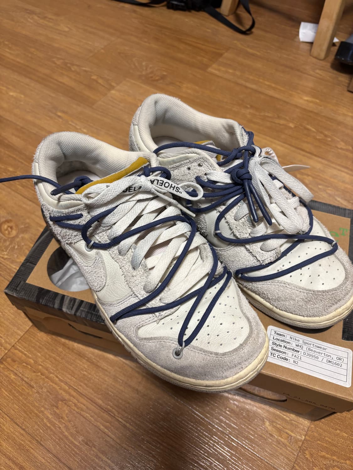 나이키 x 오프화이트 덩크 로우 더 50 - 로트 18 상품이미지4