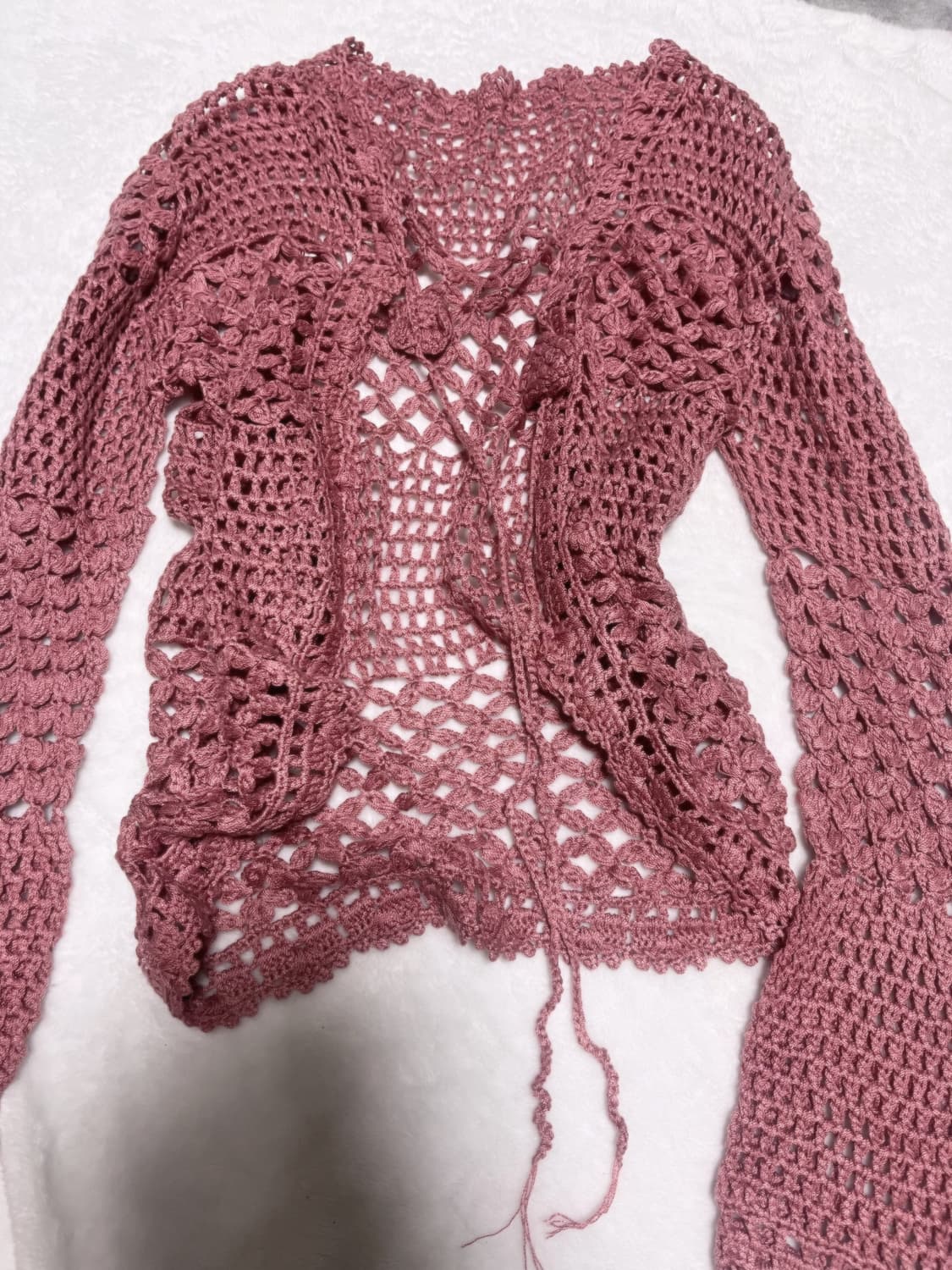 pink flower knit cardigan 상품이미지4