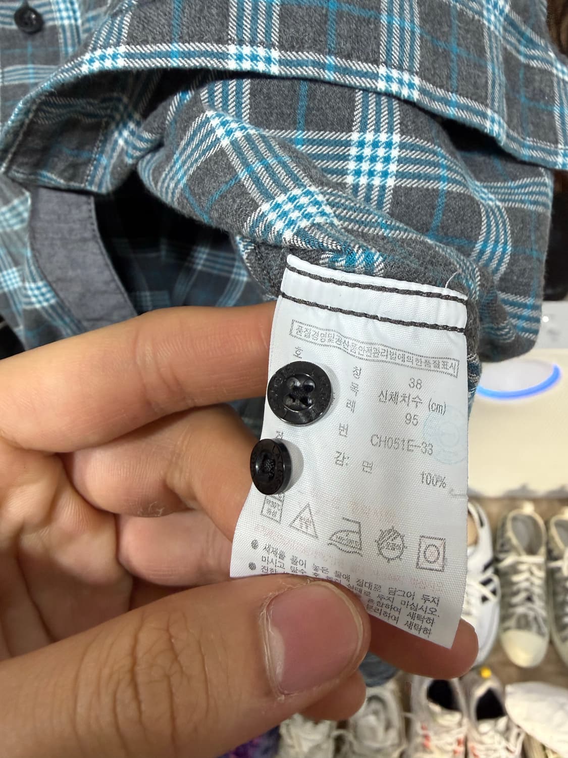 라코스테 플란넬 체크 셔츠 95사이즈 상품이미지5
