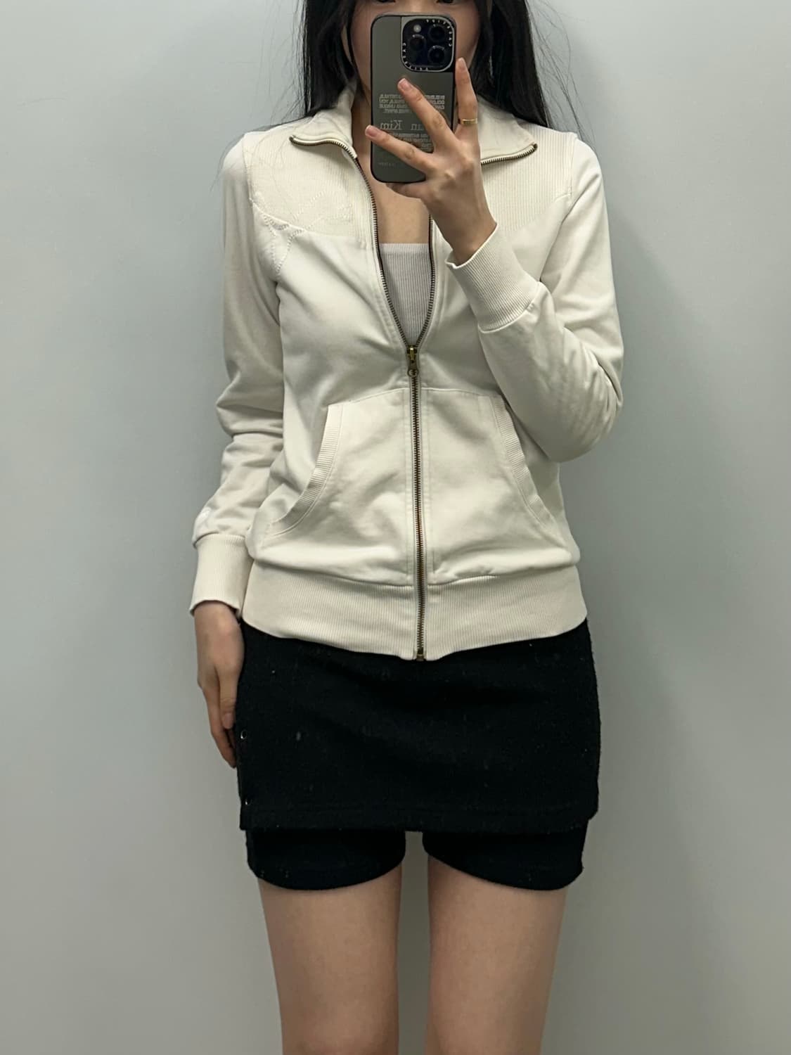 푸마 자수로고 화이트 코튼 져지  상품이미지1