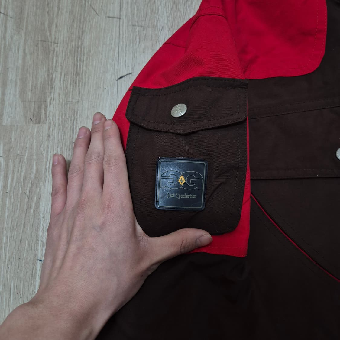 언리미티드 사이드와펜 스키복 보드복 배색 후드 스키점퍼 M(95) 상품이미지4