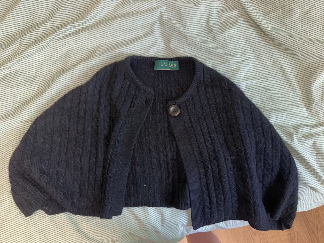 모리걸 빈티지 폴로랄프로렌 어깨숄 가디건 상품이미지3