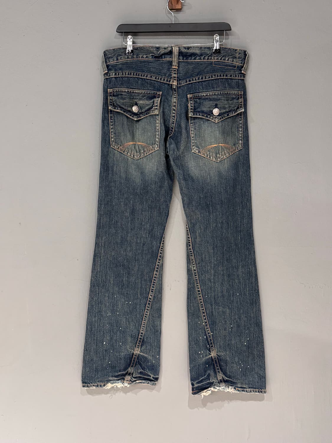 온보드 데미지 부츠컷 데님팬츠  상품이미지4