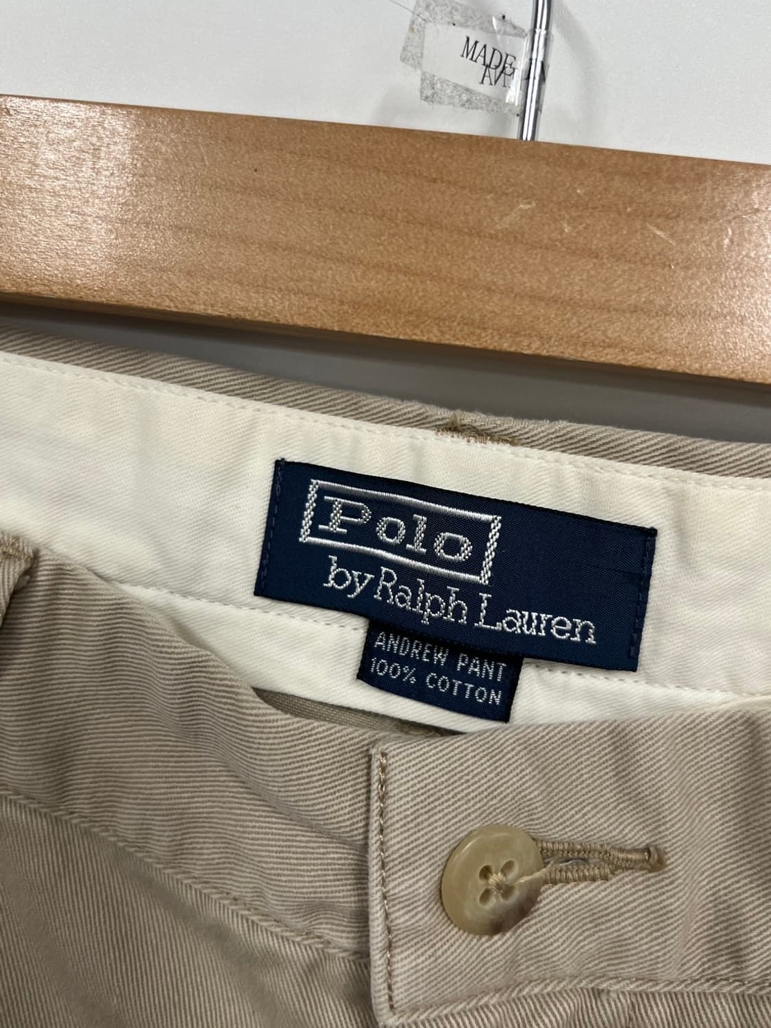 폴로 랄프로렌 더블 플리츠 베이지 치노 팬츠 상품이미지3