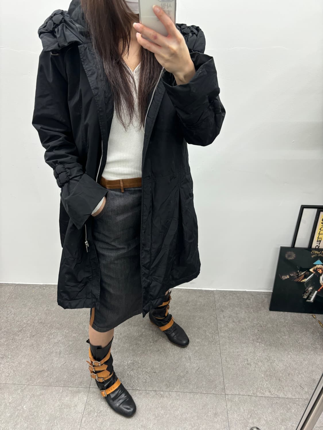 구찌 빈티지 청치마 상품이미지2