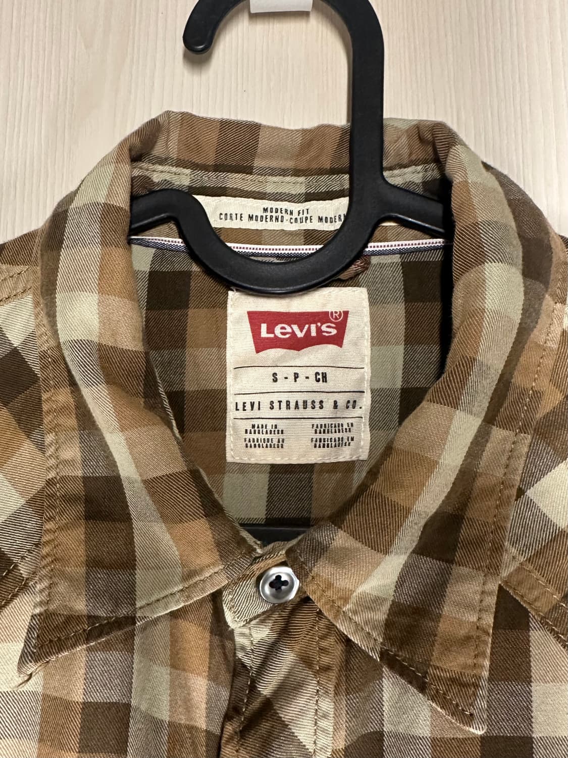 리바이스 체크 셔츠 빈티지 상품이미지3
