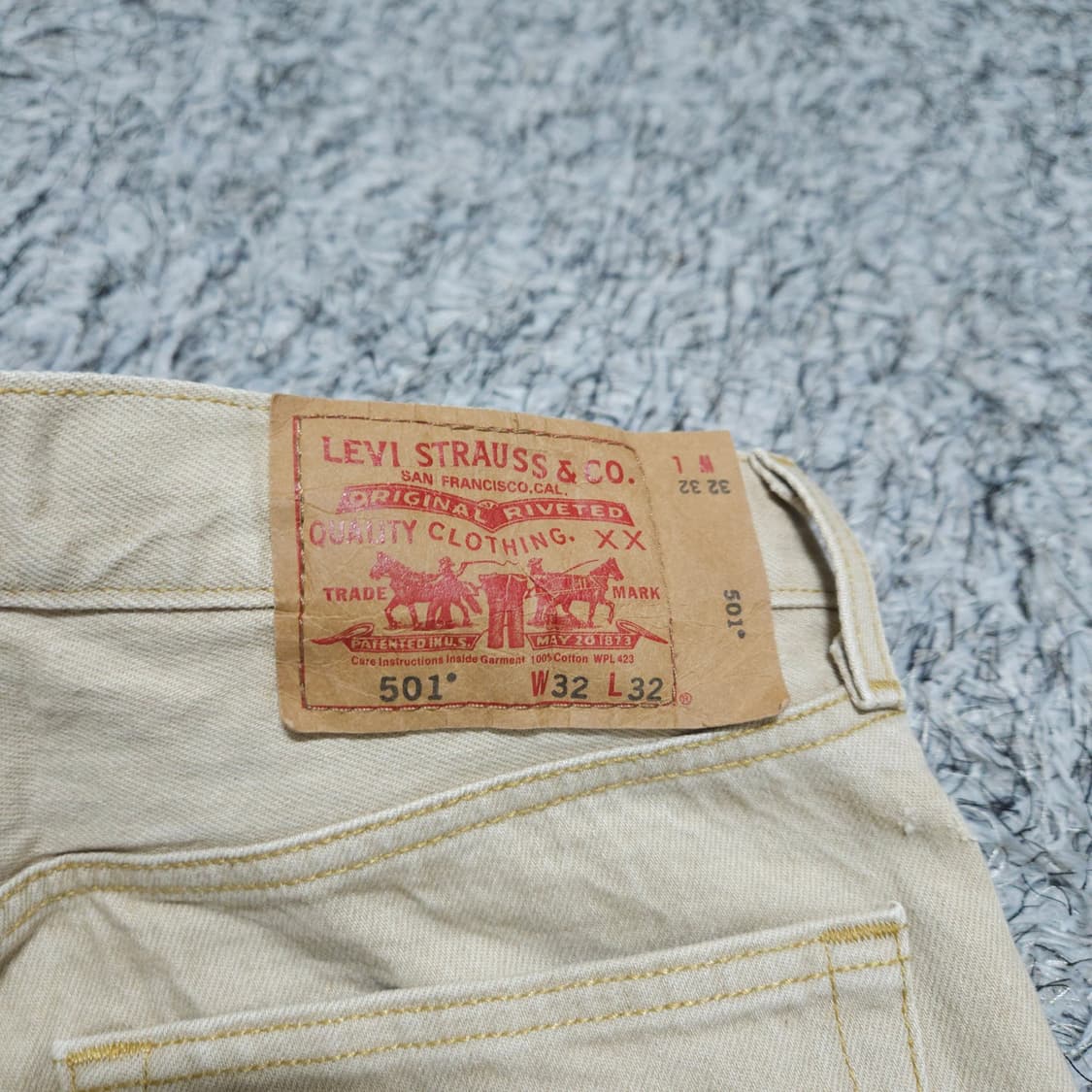 리바이스501) 30/32 베이지청바지 일자청바지 / 왕눈이샵 상품이미지8