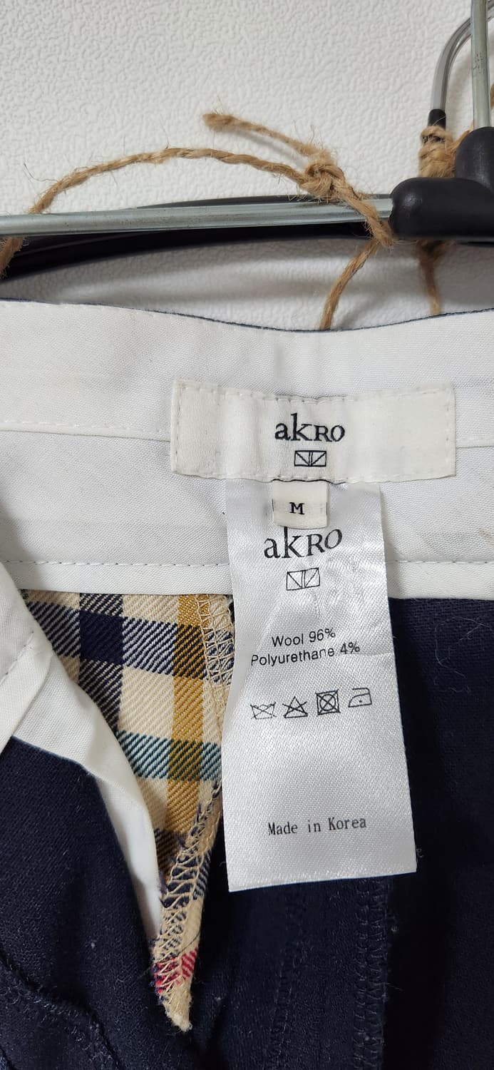 Akro 네이비 여성 모직 일자 통바지 M 겨울바지 66 상품이미지1