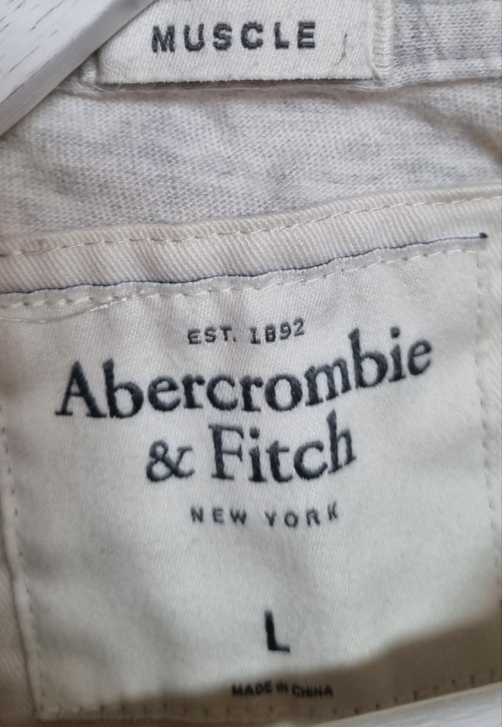 L ) 아베크롬비 오트밀 반팔티 상품이미지2