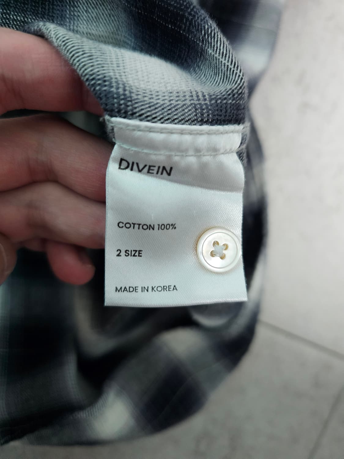 다이브인 옴브레 체크 셔츠 상품이미지4