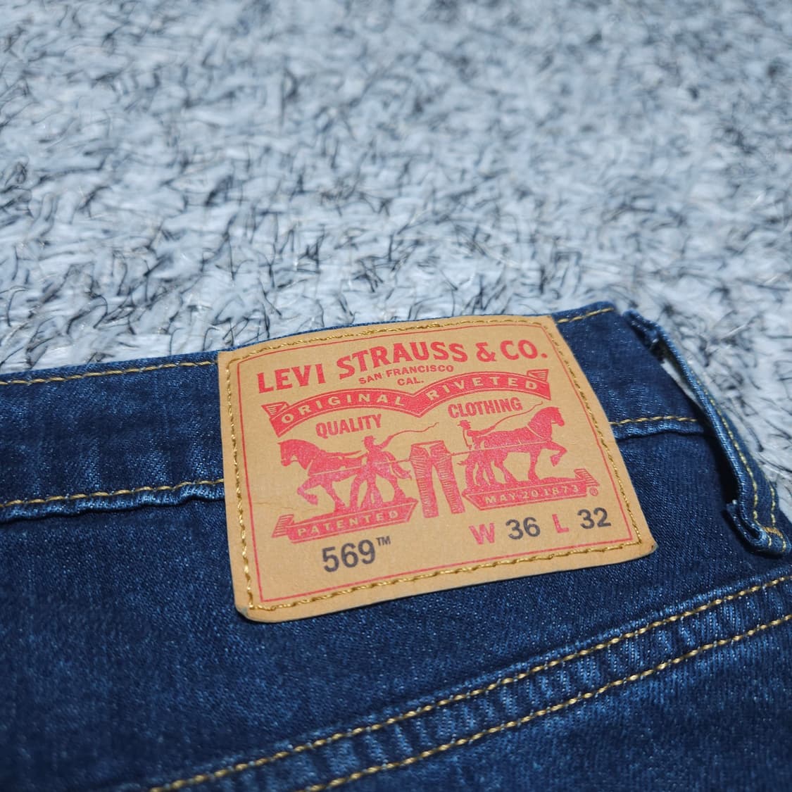 리바이스569) 36/32 남자 일자청바지 / 왕눈이샵 상품이미지7