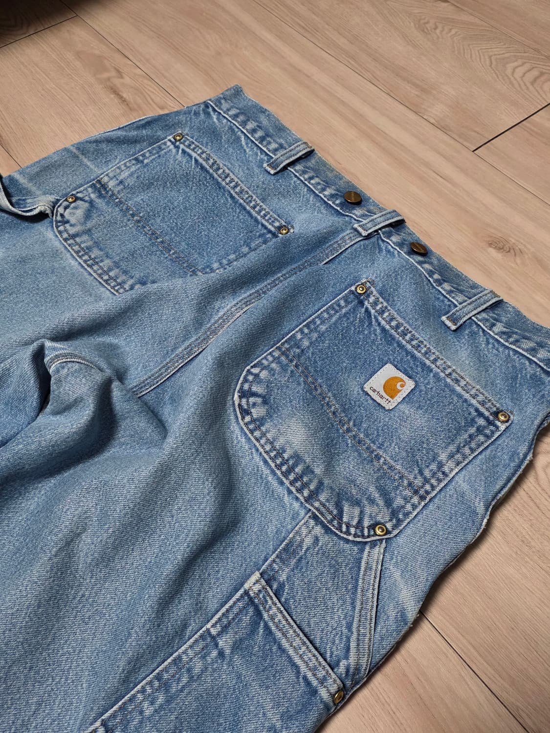 [35"] 빈티지 칼하트 더블니 데님팬츠 팝니다 상품이미지5