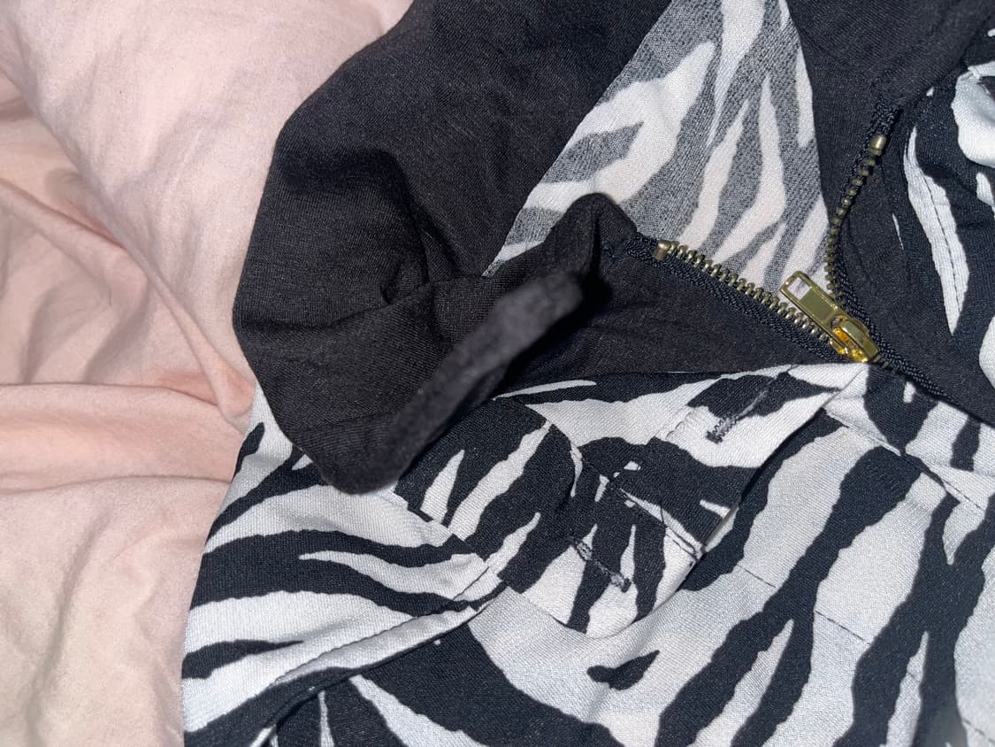 오네갸루 지브라 금장 레이어드 셔츠 탑 다이아마즈히메 상품이미지5