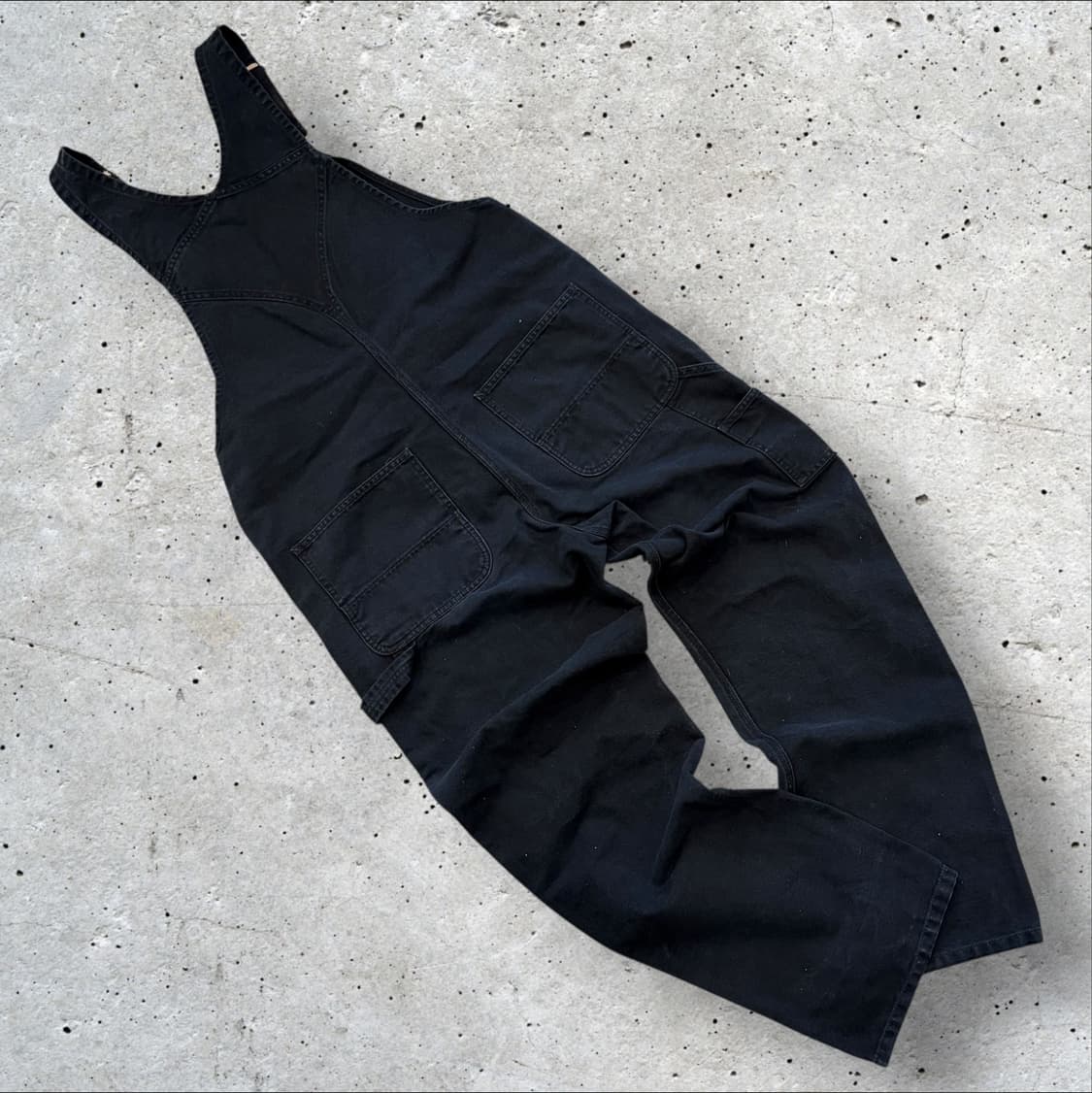 [34x32] 칼하트 WIP 블랙 오버롤 멜빵 C333 상품이미지2