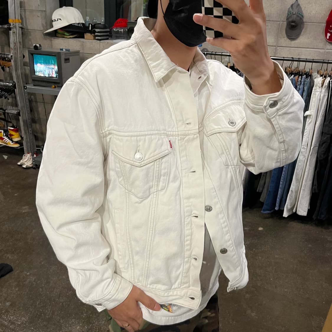90s Levis 데님 트러커 자켓 (XL) 상품이미지8