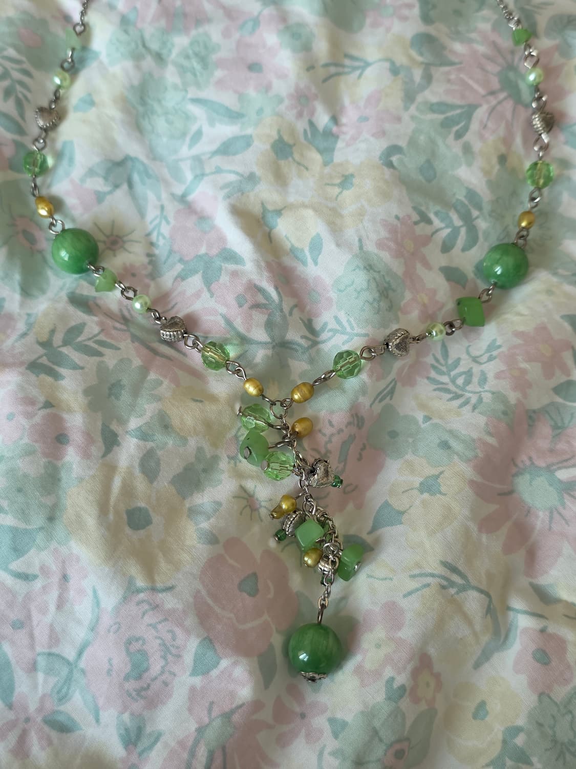 빈티지 페어리 초록 연두 목걸이 상품이미지2