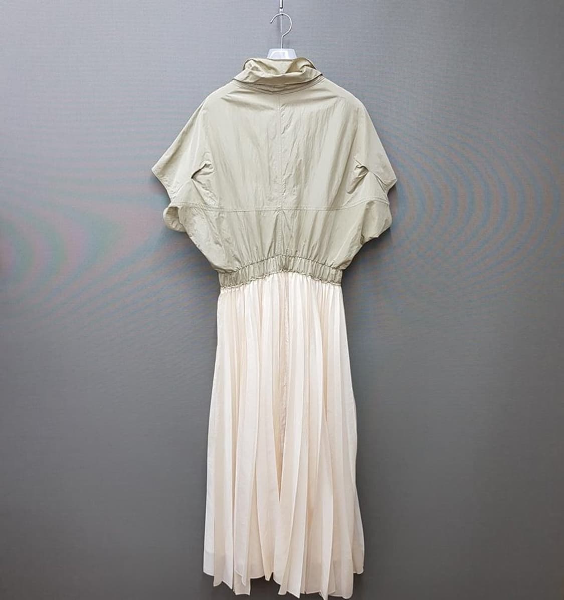 한섬 타임 2021 플리츠 믹스 원피스 82-94-160사이즈 상품이미지4