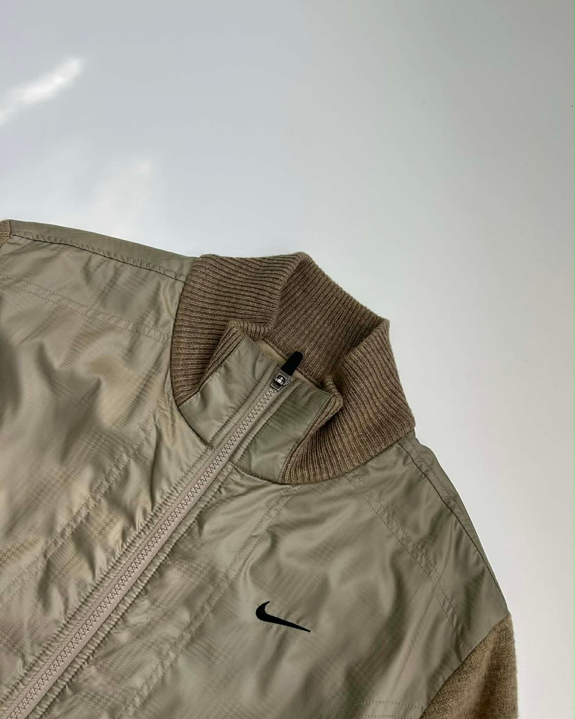 [L] 나이키 솔로 스우시 울 니트 패딩 슬리브 집업 자켓 상품이미지4