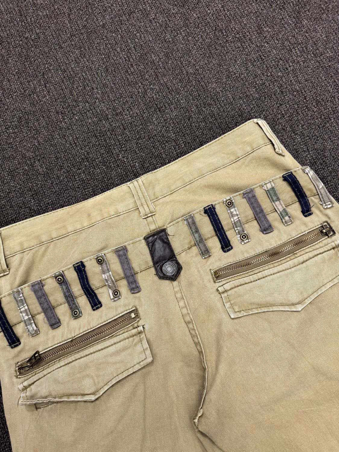 L)Jungle Storm 빈티지 더블 레이어드 베이지 카고 팬츠 상품이미지5