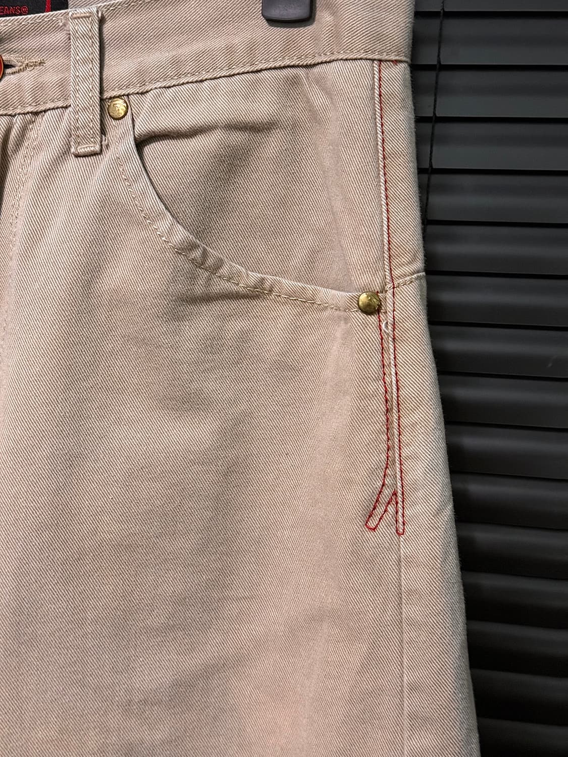 리바이스 일본 엔지니어드 진 베이지 커브드 코튼 면 29 워크 데님 팬츠 상품이미지5