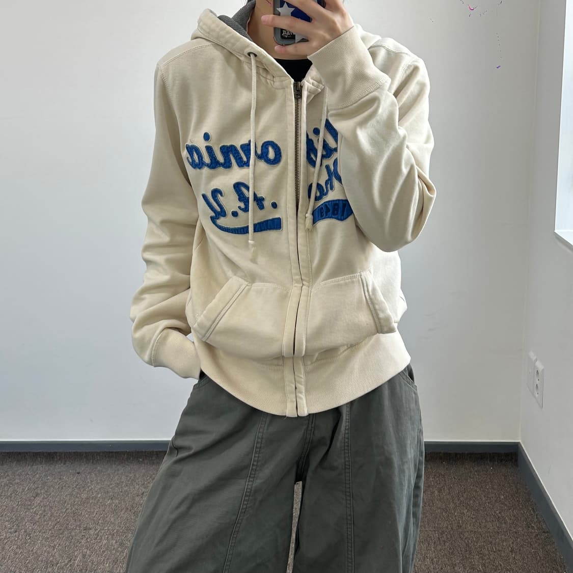 Who A U 후아유 캘리포니아 아이보리 후드집업 상품이미지1