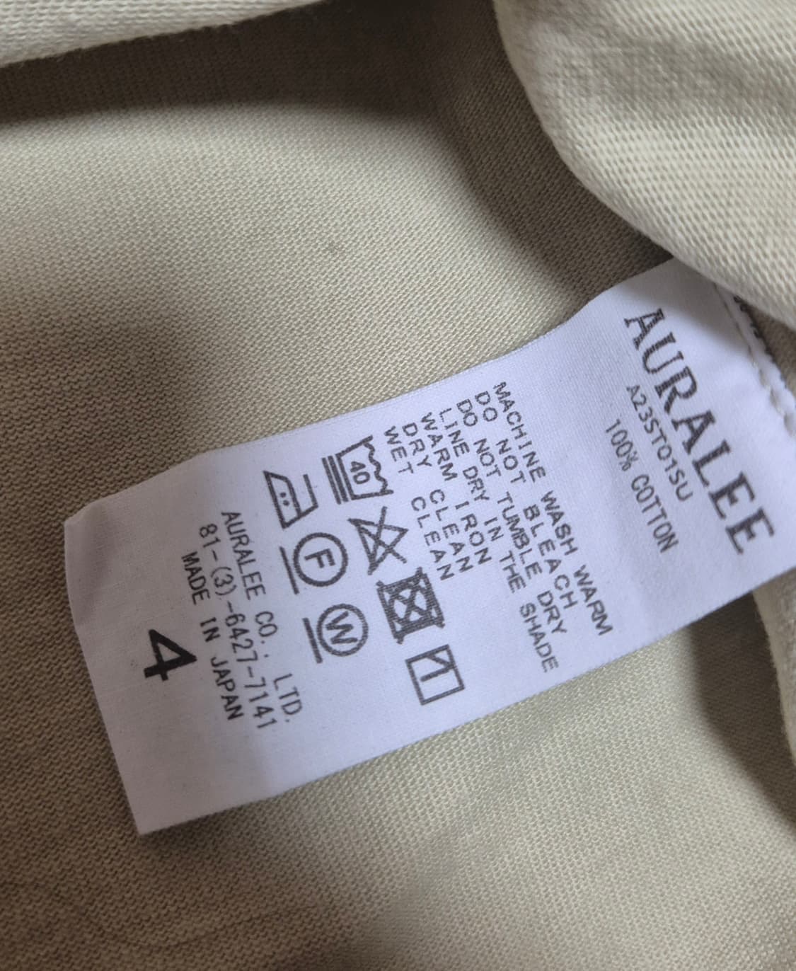 AURALEE 포켓 반팔 티셔츠 4 상품이미지3