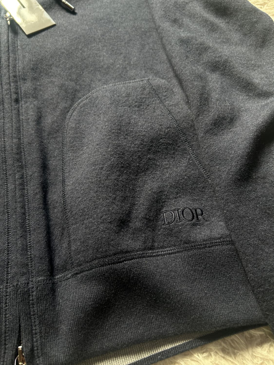 [M, 새상품급] 디올 오블리크 캐시미어 후드집업 상품이미지3