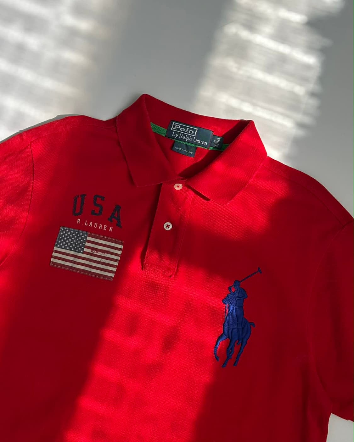 [M] 폴로 랄프로렌 빅포니 USA 성조기 pk 반팔 카라티셔츠 상품이미지2