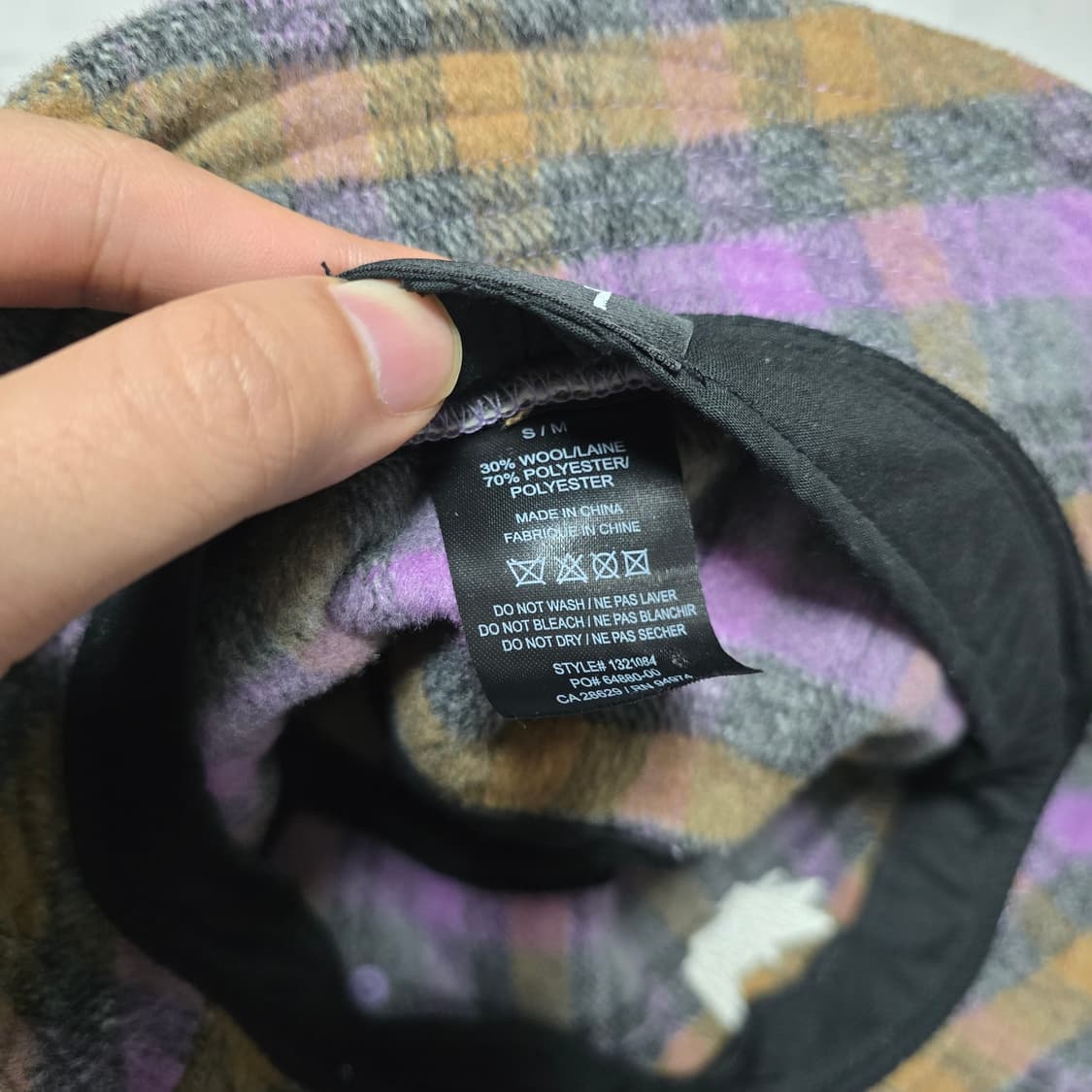 스투시 브러쉬드 플레이드 울 버킷햇 S/M 상품이미지4