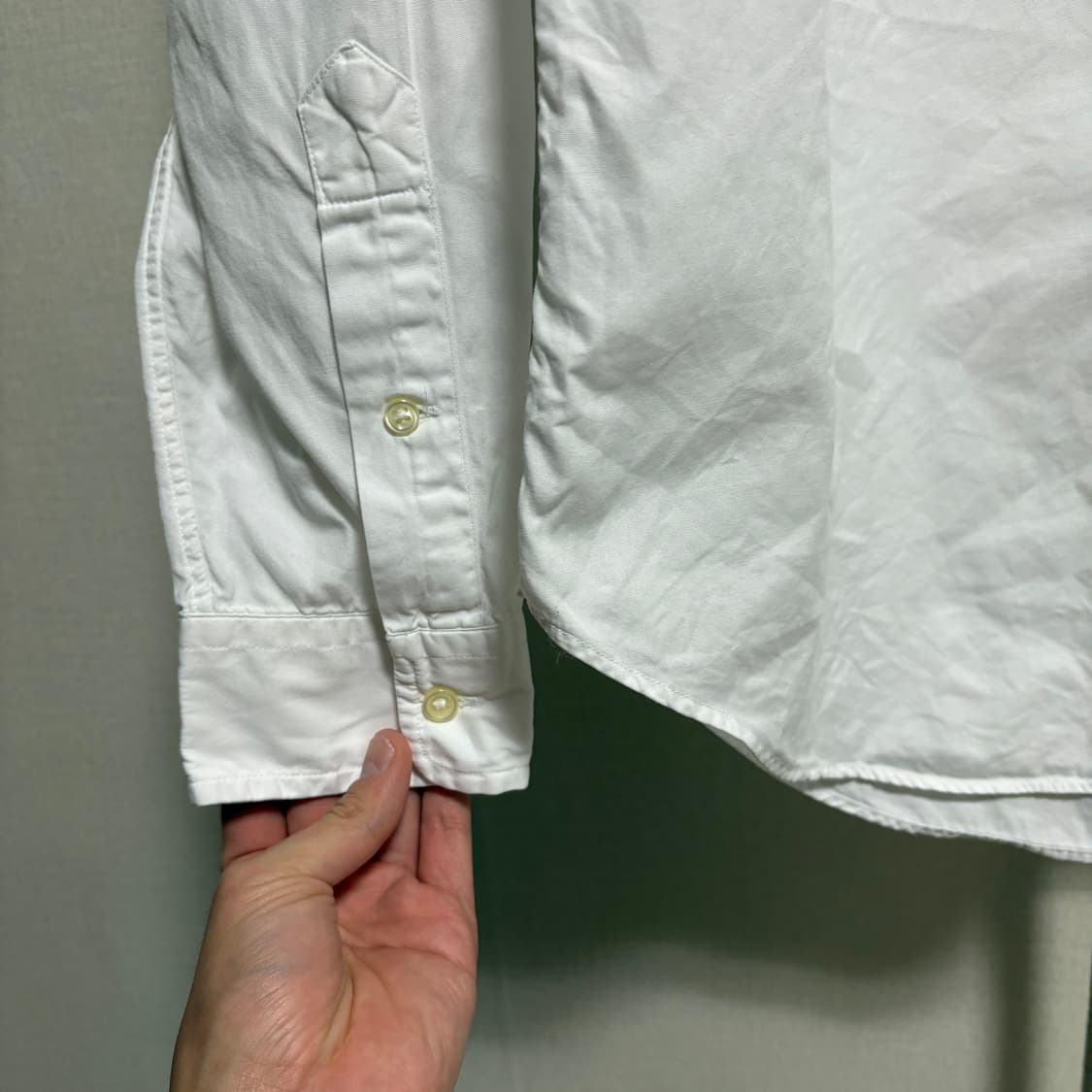 폴로 랄프로렌 클래식핏 코튼 셔츠 / 화이트, M 상품이미지6