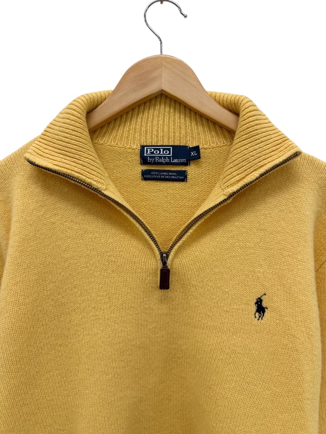 폴로 하프집업니트 옐로우 (XL)  상품이미지3