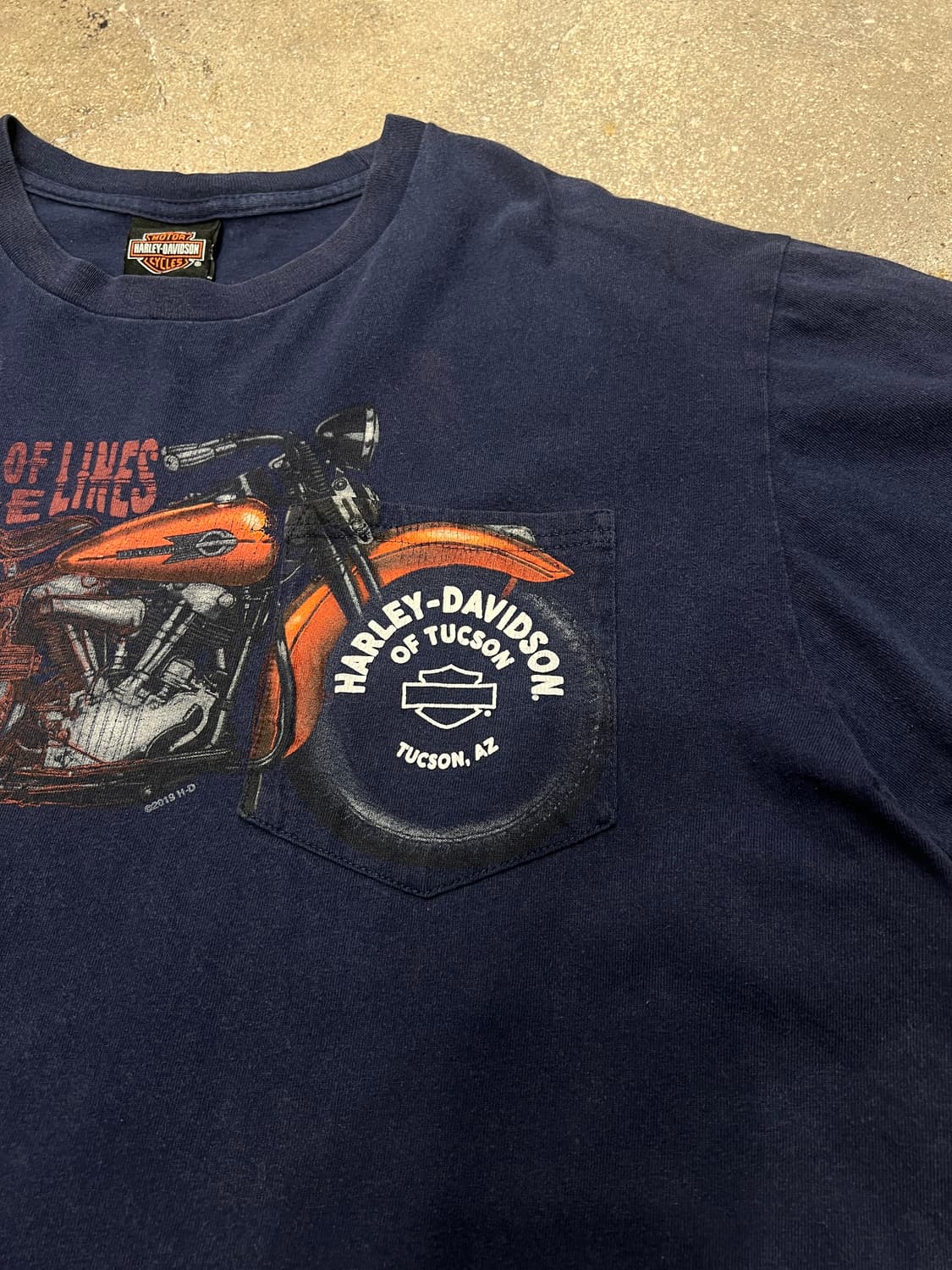 2019 할리데이비슨 빈티지 포켓 티셔츠 상품이미지3