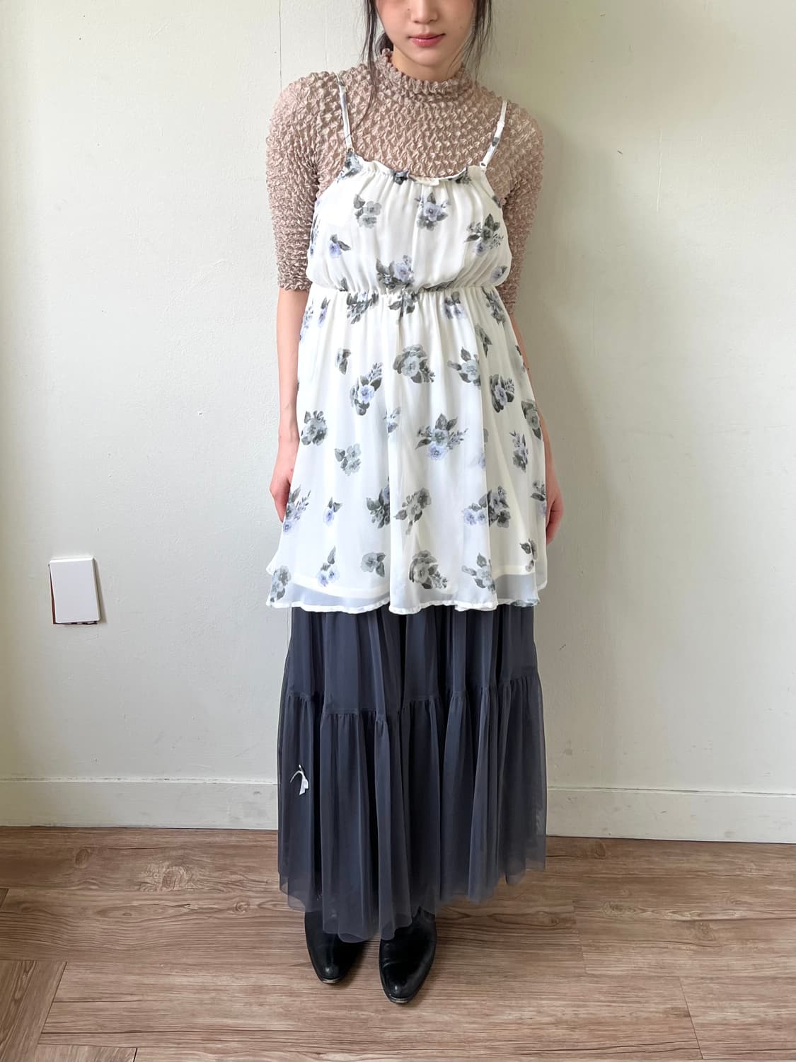 NICE CLAUP 플라워 원피스 상품이미지4