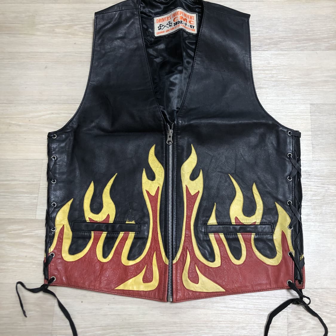 (M) 90's CMC Leather 프레임 소가죽 바이크 모터사이클 베 상품이미지1