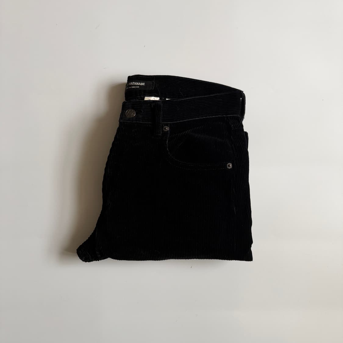 준야와타나베 블랙 벨벳팬츠 상품이미지3