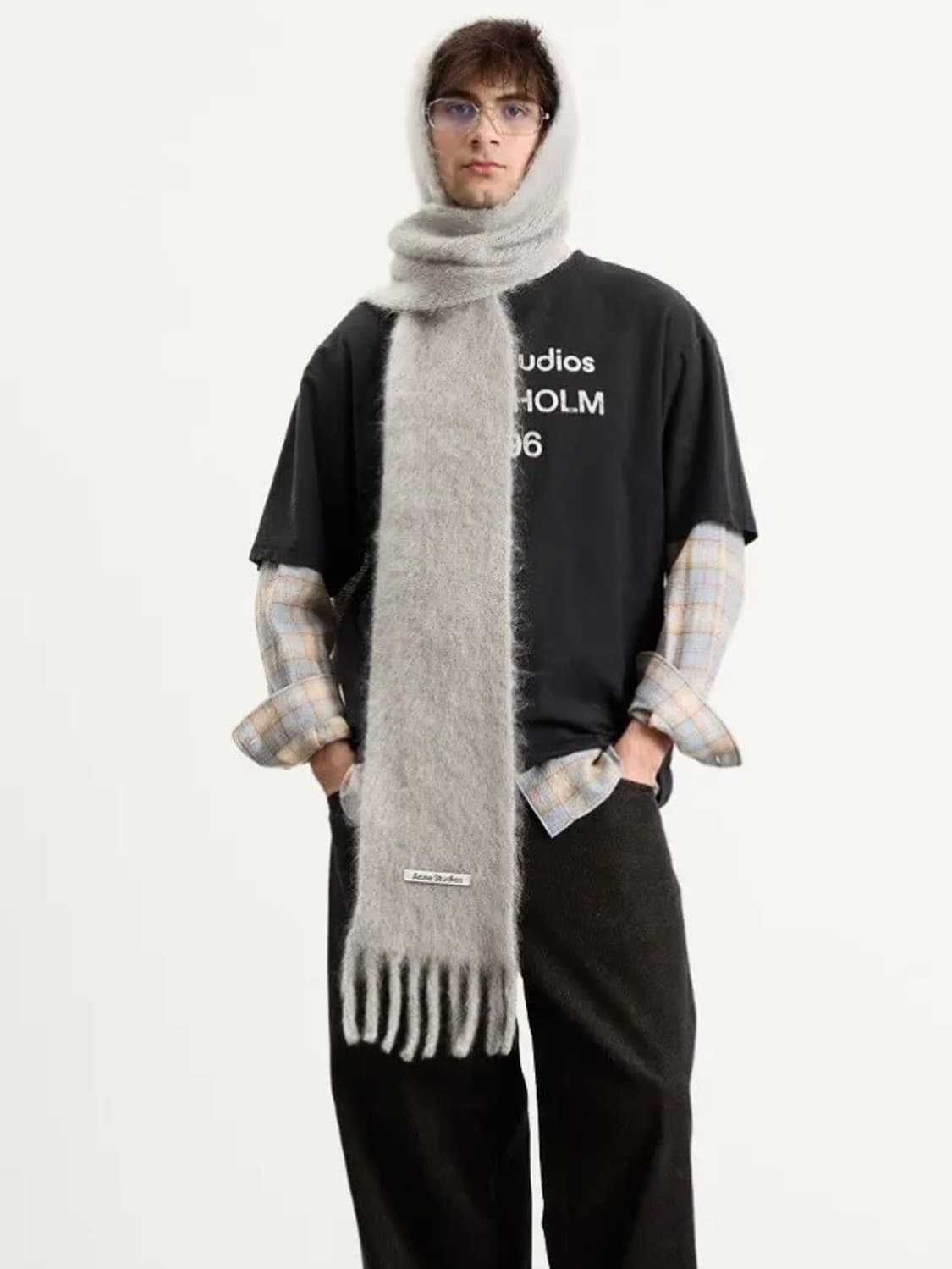 아크네스튜디오 모헤어 후드 스카프 머플러 상품이미지1