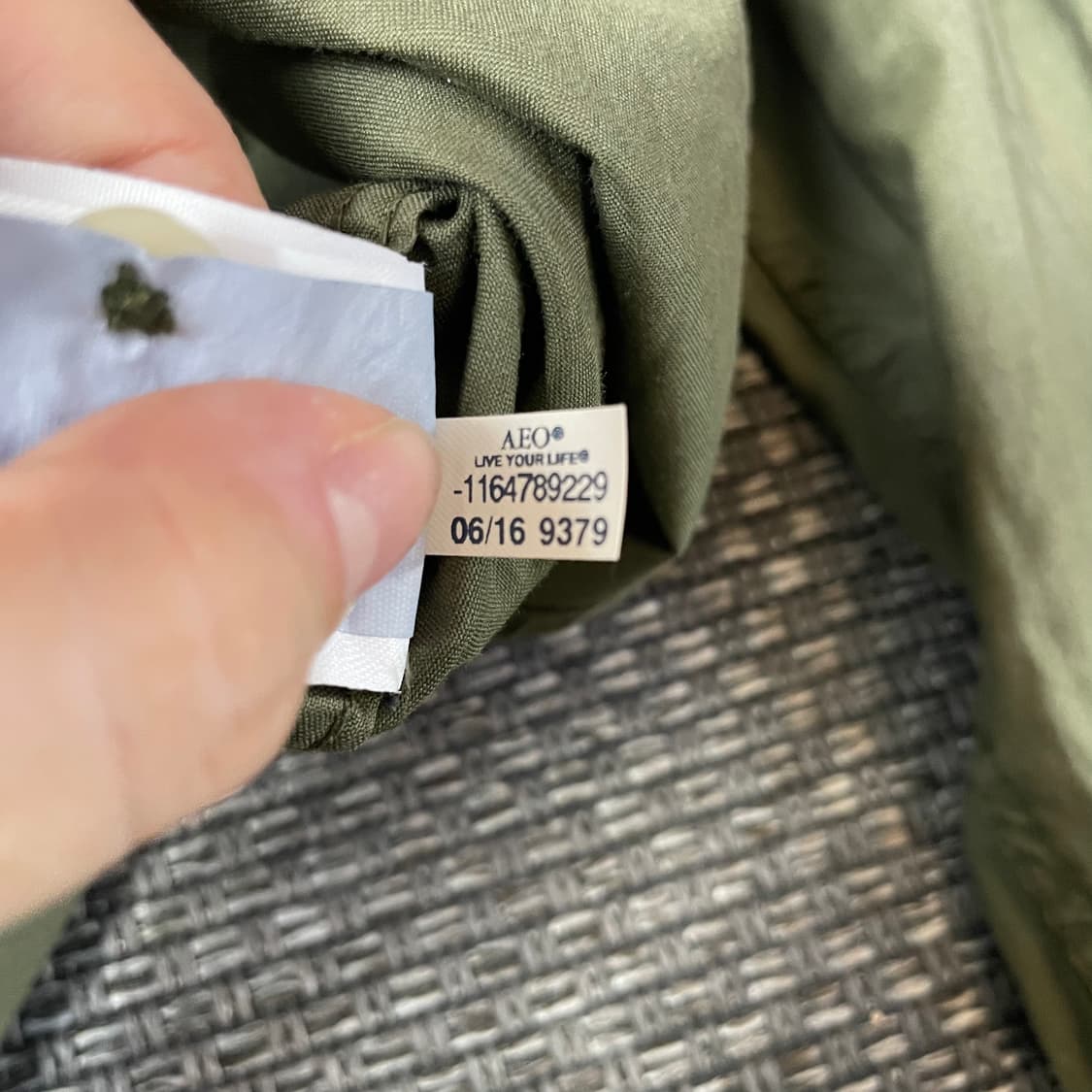 아메리칸이글 원포켓 카키 슬림핏 셔츠 L 상품이미지8