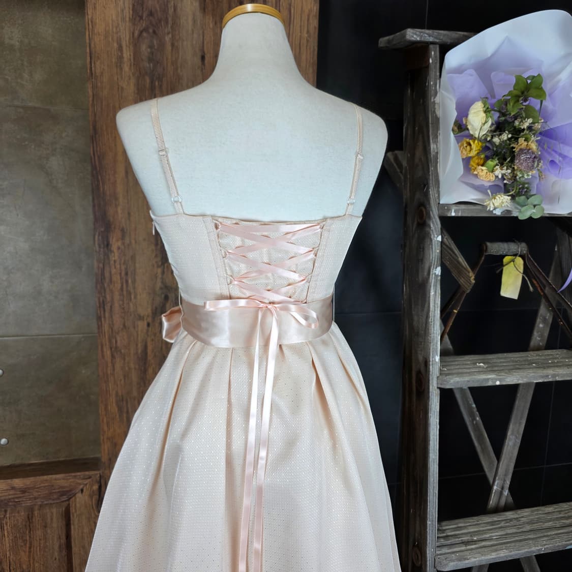 블러쉬 핑크 칵테일 원피스 상품이미지5