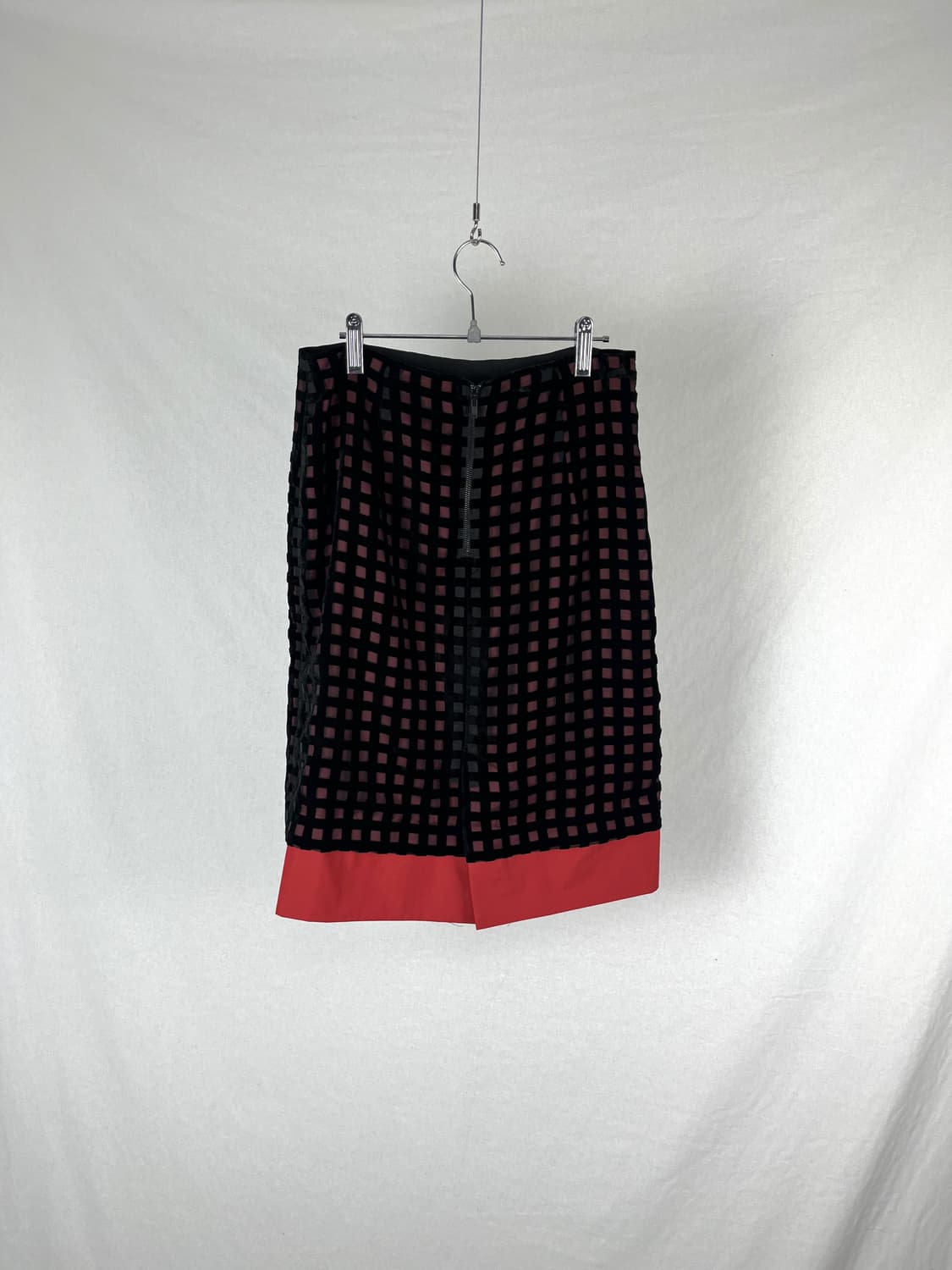 Vintage (maede in japan) 체크 포인트 미디 스커트  상품이미지3